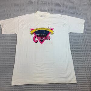 New Vintage Chicago The Windy City Summer Fun XL Single Stitch Adult Graphic Tee